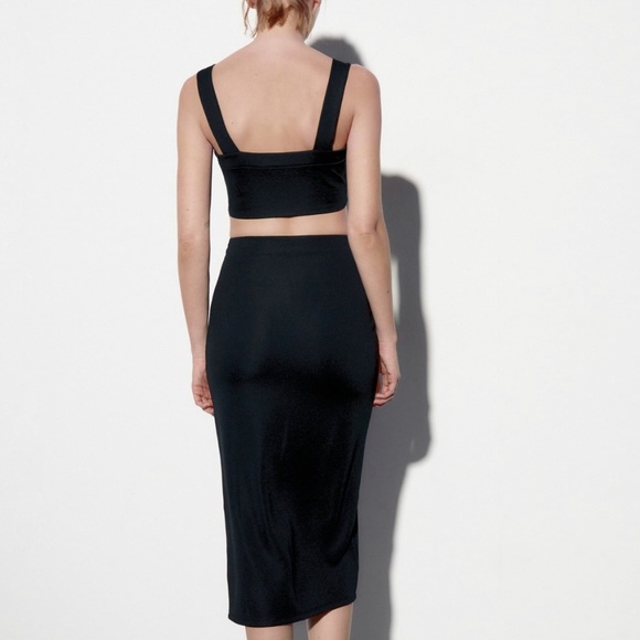 Zara limited edition textured buttoned crop top - Picture 5 of 8